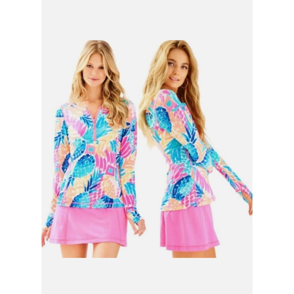 Lilly Pulitzer UPF 50+ Luxletic Kona Sunguard Rash Guard Swim Size Medium